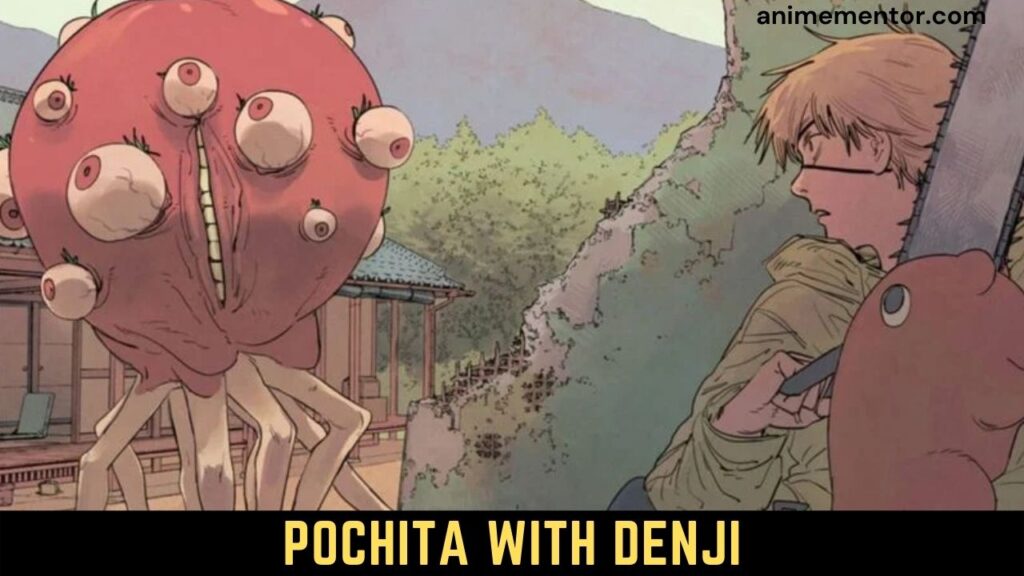 Pochita with Denji