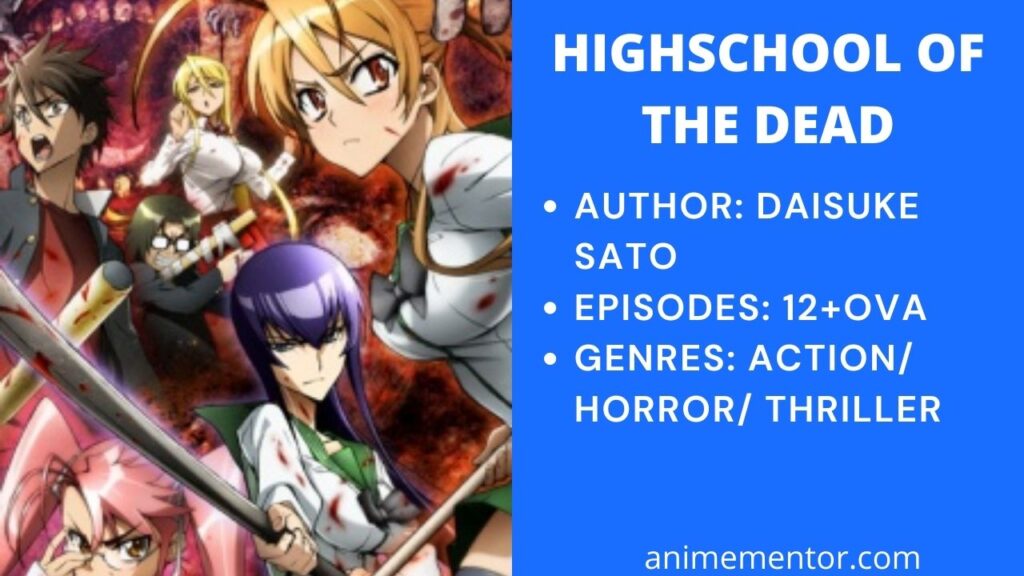 10 Post-Apocalyptic Anime Everyone Should Watch 2 Highschool of the Dead