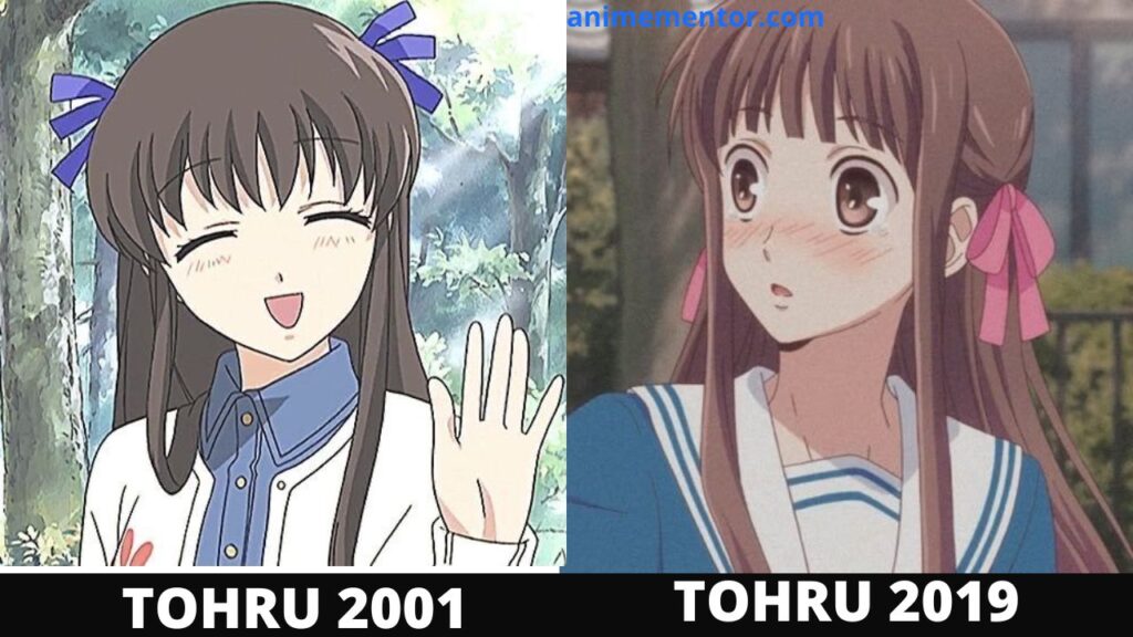 tohru 2001 vs 2019 design