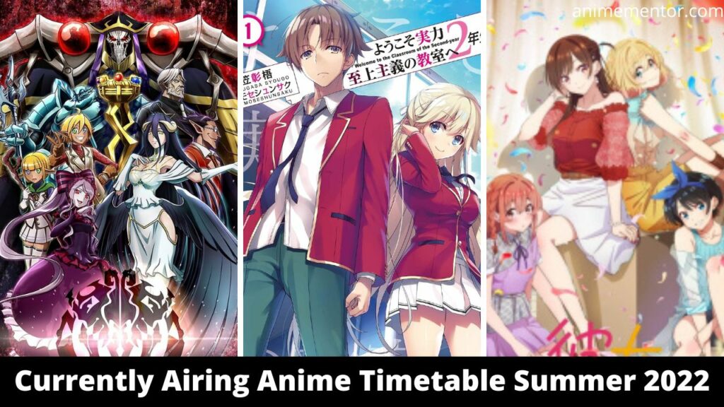 Currently Airing Fall Anime Timetable 2022 Fall Anime 2022 Chart