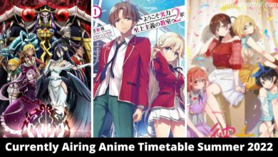 Currently Airing Anime Timetable Summer 2022