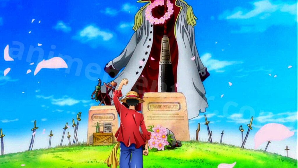 Luffy visits his beloved brother Ace’s grave