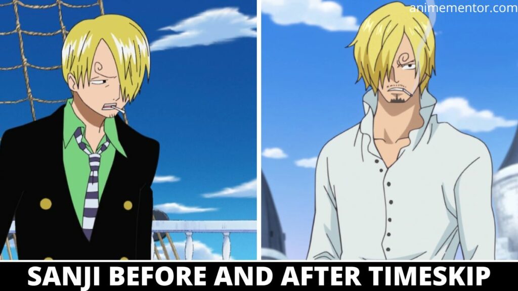 Sanji BefORE AND AFTER TIMESKIP