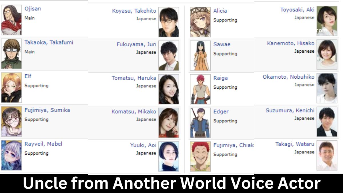 uncle from another world behind the voice actors english