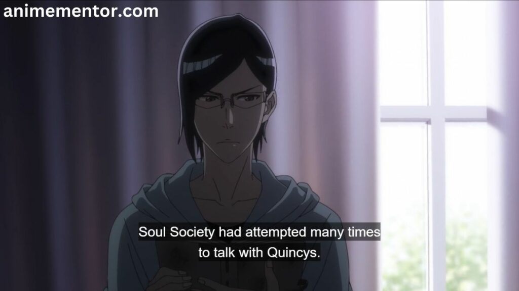 Uryu find the secret book and learn the secret of Quency