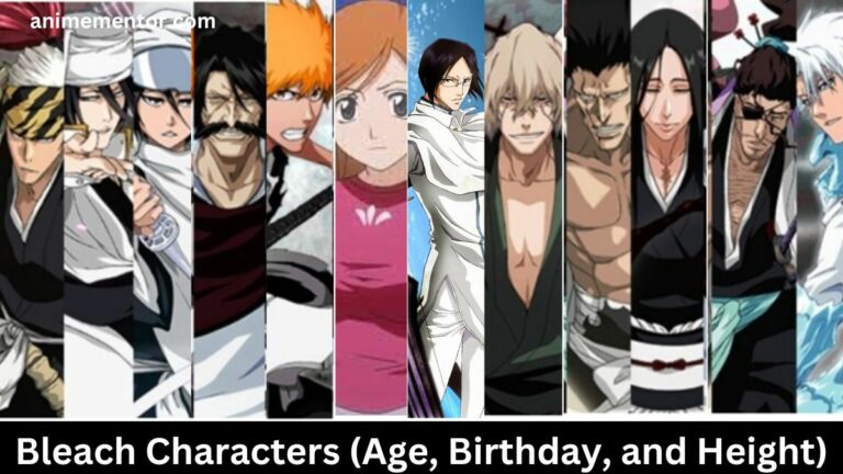 Bleach Characters Age, Birthday, and Height…