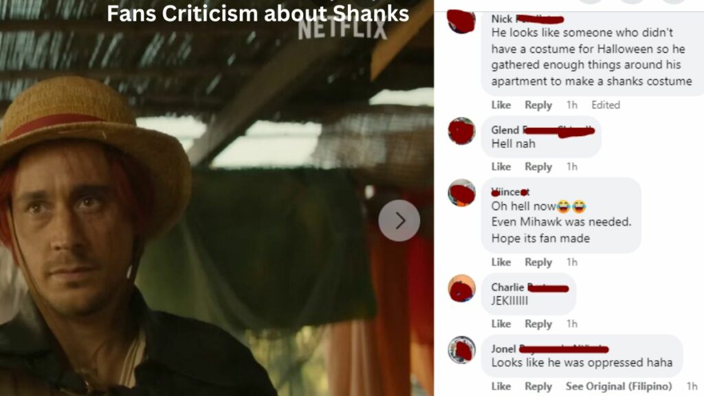 Críticas de los fans sobre Shanks