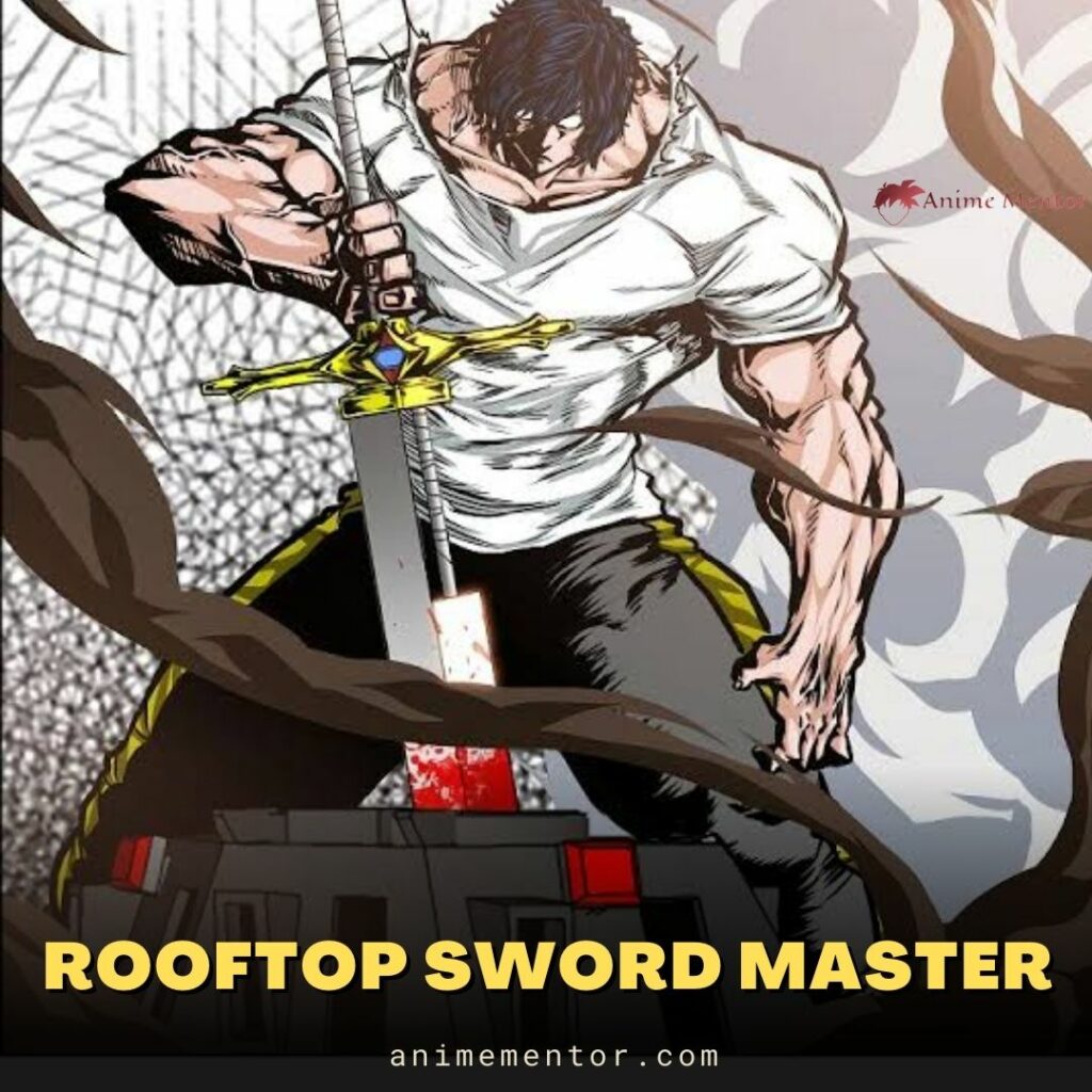 Schwertmeister auf dem Dach