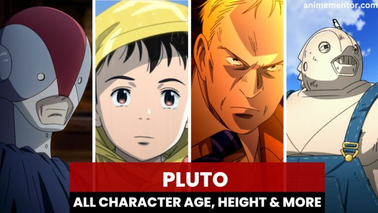 Âge, taille et plus des personnages de Pluton